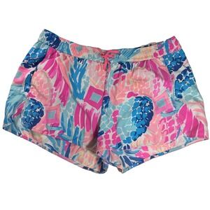 Lilly Pulitzer Womens Shorts Swim Pineapple Colorful With Pockets Size M